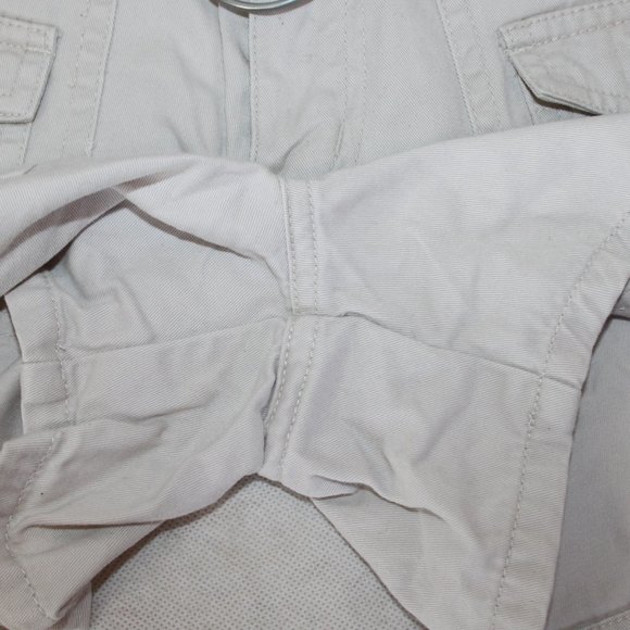 VTG 90s ARIZONA KHAKI CREAM JEAN SHORTS GIRLS SZ 14 REG 100% COTTON MULTI POCKET - Picture 15 of 15